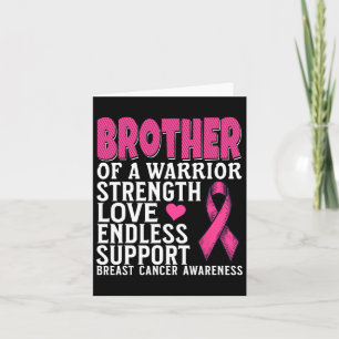 Brother Of A Warrior Breast Cancer Awareness Suppo Card