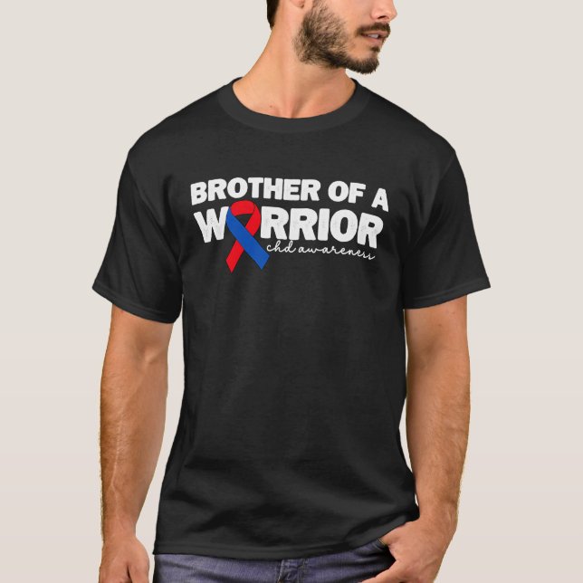Brother Of A Warrior CHD Congenital Heart Defect A T-Shirt (Front)