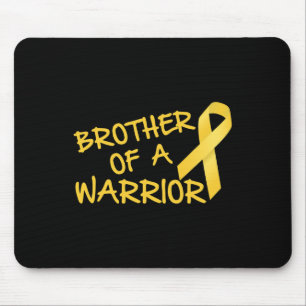 Brother Of A Warrior Childhood Cancer Awareness Mouse Pad