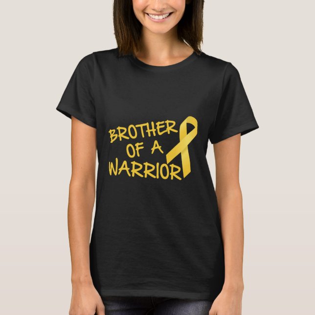 Brother Of A Warrior Childhood Cancer Awareness   T-Shirt (Front)