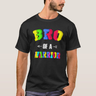 Brother Of A Warrior Family Bro World Autism Aware T-Shirt