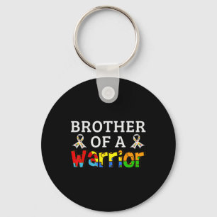 Brother Of A Warrior Family Support Autism Awarene Key Ring
