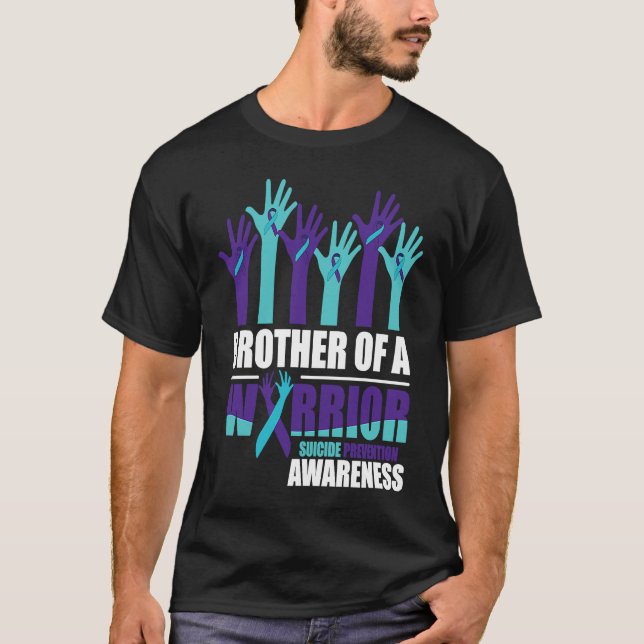 Brother of a Warrior Suicide Awareness Mental Heal T-Shirt (Front)
