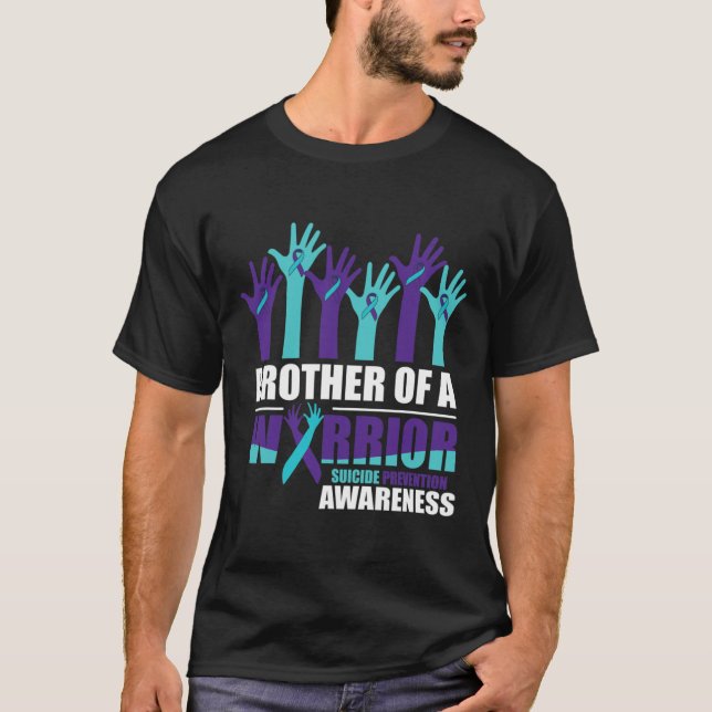 Brother of a Warrior Suicide Awareness Mental Heal T-Shirt (Front)