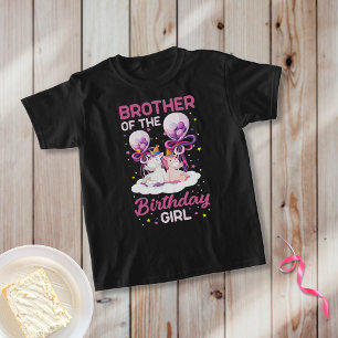 Brother of Birthday Girl Princess Unicorn T-Shirt
