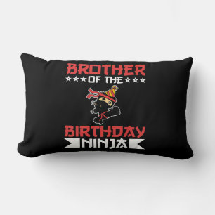 Brother Of Birthday Ninja Fight Taekwondo Gift Lumbar Cushion