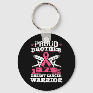 Brother Of Breast Cancer Warrior Pink Awareness Ri Key Ring