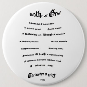 Brother of Grief 6 Cm Round Badge