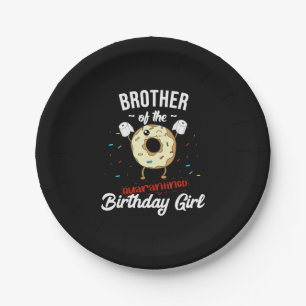 Brother Of Quarantined Birthday Girl Funny Doughnu Paper Plate