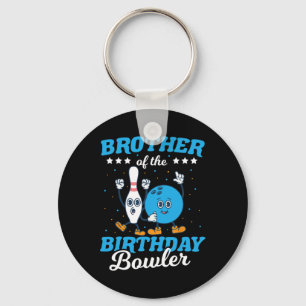 Brother Of The Birthday Bowler - Boys Funny Kids B Key Ring