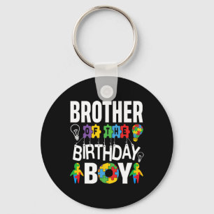 Brother Of The Birthday Boy Autism  Key Ring
