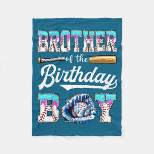 Brother Of The Birthday Boy Baseball Ice Cream Dri Fleece Blanket