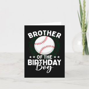 Brother Of The Birthday Boy Baseball Player Birthd Card