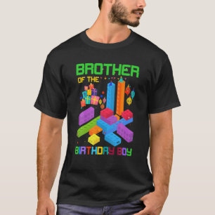 Brother Of The Birthday Boy Celebration Color Bloc T-Shirt