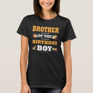 Brother of The Birthday Boy Construction Worker B- T-Shirt