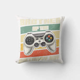 Brother Of The Birthday Boy Gamer Gift Cushion