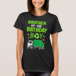 Brother Of The Birthday Boy Garbage Truck Birthday T-Shirt<br><div class="desc">Brother Of The Birthday Boy Garbage Truck Birthday Party</div>