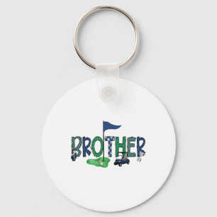 Brother Of The Birthday Boy Hole In One Golf Sport Key Ring