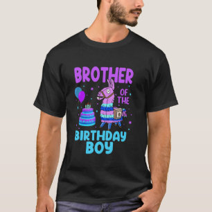 Brother Of The Birthday Boy Llama Mum And Dad Fami T-Shirt