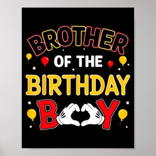 Brother Of The Birthday Boy Matching Family Birthd Poster