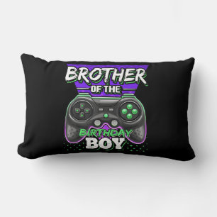 Brother of the Birthday Boy Matching Video Game Lumbar Cushion