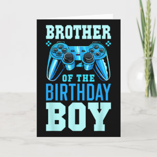 Brother Of The Birthday Boy Matching Video Gamer B Card