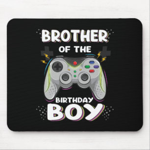Brother Of The Birthday Boy Matching Video Gamer G Mouse Pad