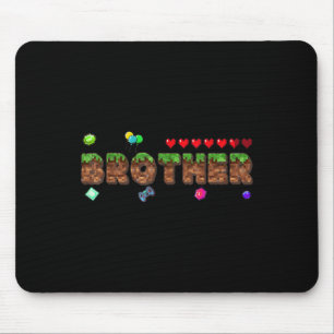 Brother Of The Birthday Boy Pixel Game Matching Fa Mouse Pad