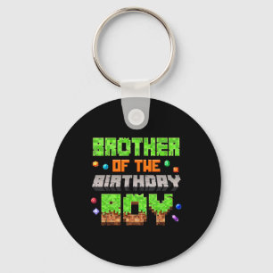 Brother Of The Birthday Boy Pixel Gaming Video Gam Key Ring