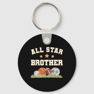 Brother Of The Birthday Boy Sketll Footll Soccer S Key Ring