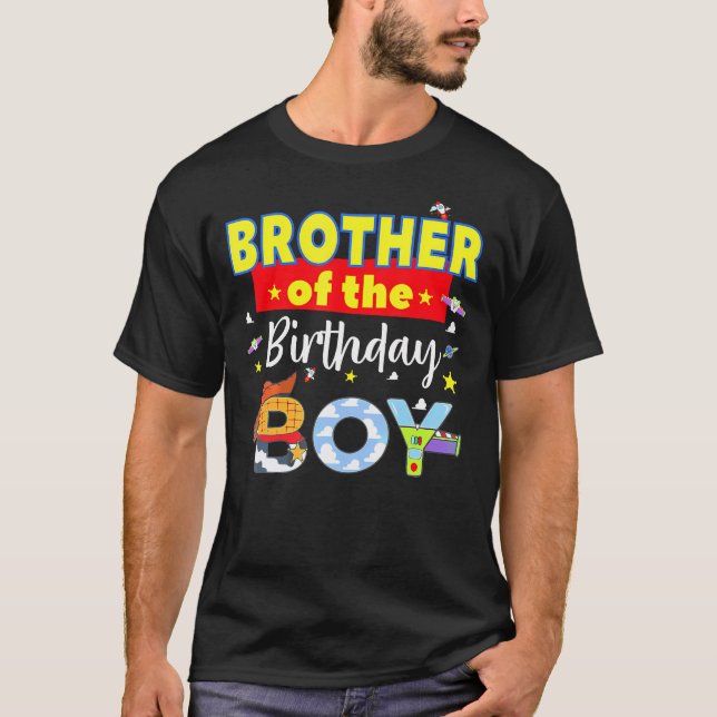 Brother Of The Birthday Boy Toy Familly Matching S T-Shirt (Front)
