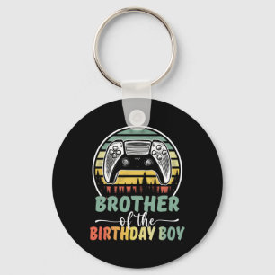Brother Of The Birthday Boy Video Gamer Matching F Key Ring