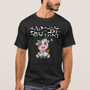 Brother Of The Birthday For Girl Cow Farm First Bi T-Shirt