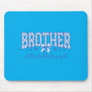 Brother Of The Birthday Girl Blue Chinoiserie Mouse Pad