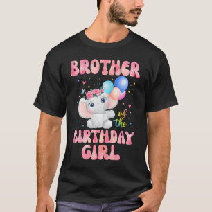 Brother of The Birthday Girl Elephant Brother 1st T-Shirt