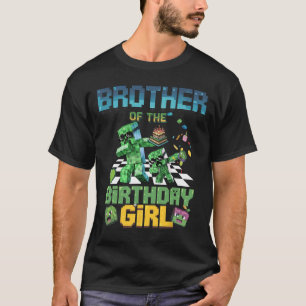 Brother Of The Birthday Girl Funny Video Game Pixe T-Shirt