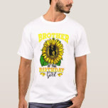 Brother Of The Birthday Girl Sunflower Birthday Pa T-Shirt<br><div class="desc">Brother Of The Birthday Girl Sunflower Birthday Party Family.</div>