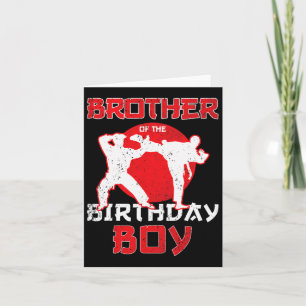 Brother Of The Birthday Karate Taekwondo Boy Marti Card