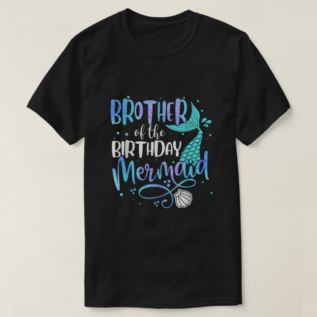 Brother Of The Birthday Mermaid Family Matching Pa T-Shirt (Design Front)