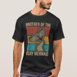 Brother Of The Birthday Mermaid Party Outfit Vinta T-Shirt<br><div class="desc">Brother Of The Birthday Mermaid Party Outfit Vintage Mermaid</div>