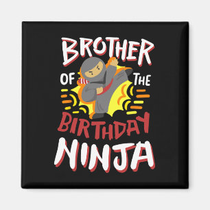 Brother Of The Birthday Ninja Karate Kids Bday Par Magnet