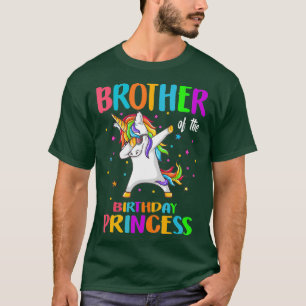 Brother Of the Birthday Princess Funny Unicorn T-Shirt