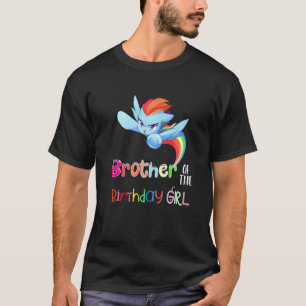 Brother Of The Birthday Princess Girl Unicorn Rain T-Shirt