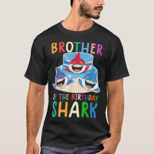 Brother of the birthday shark shirt birthday famil
