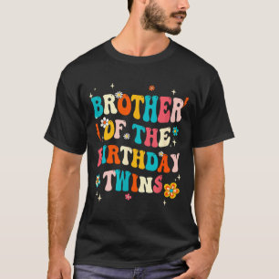 Brother Of The Birthday Twins Boys Girls Party Ret T-Shirt