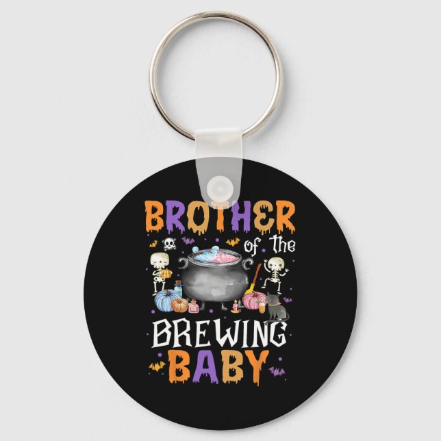 Brother Of The Brewing By Halloween Men Women Kid  Key Ring (Front)