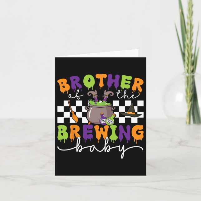 Brother Of The Brewing By Halloween Men Women Kids Card (Front)