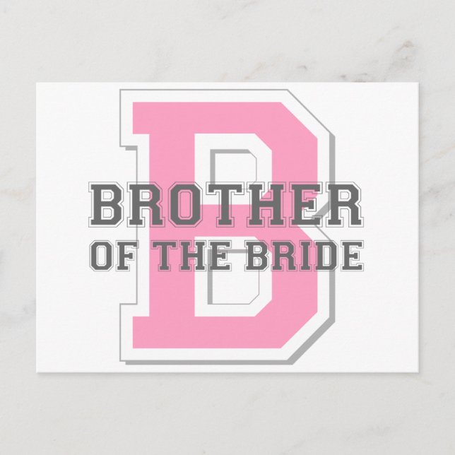 Brother of the Bride Cheer Postcard (Front)
