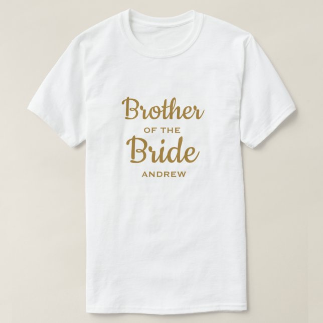 Brother of the Bride Custom T-Shirt (Design Front)