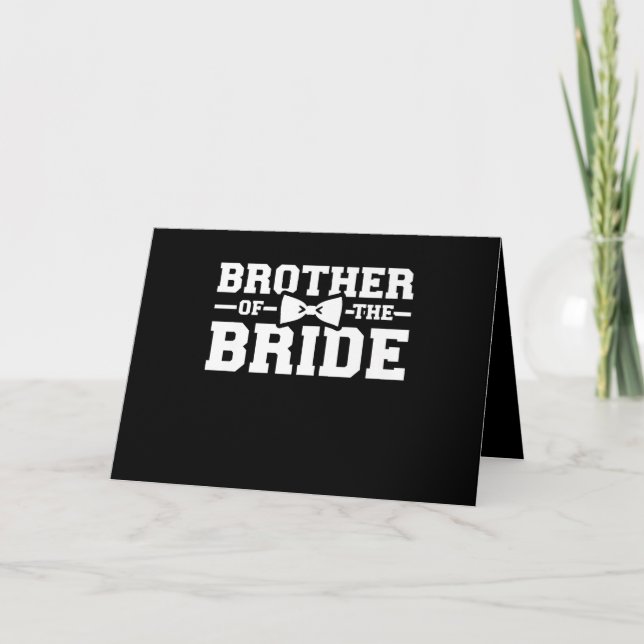 Brother Of The Bride Gift For Brother Card (Front)